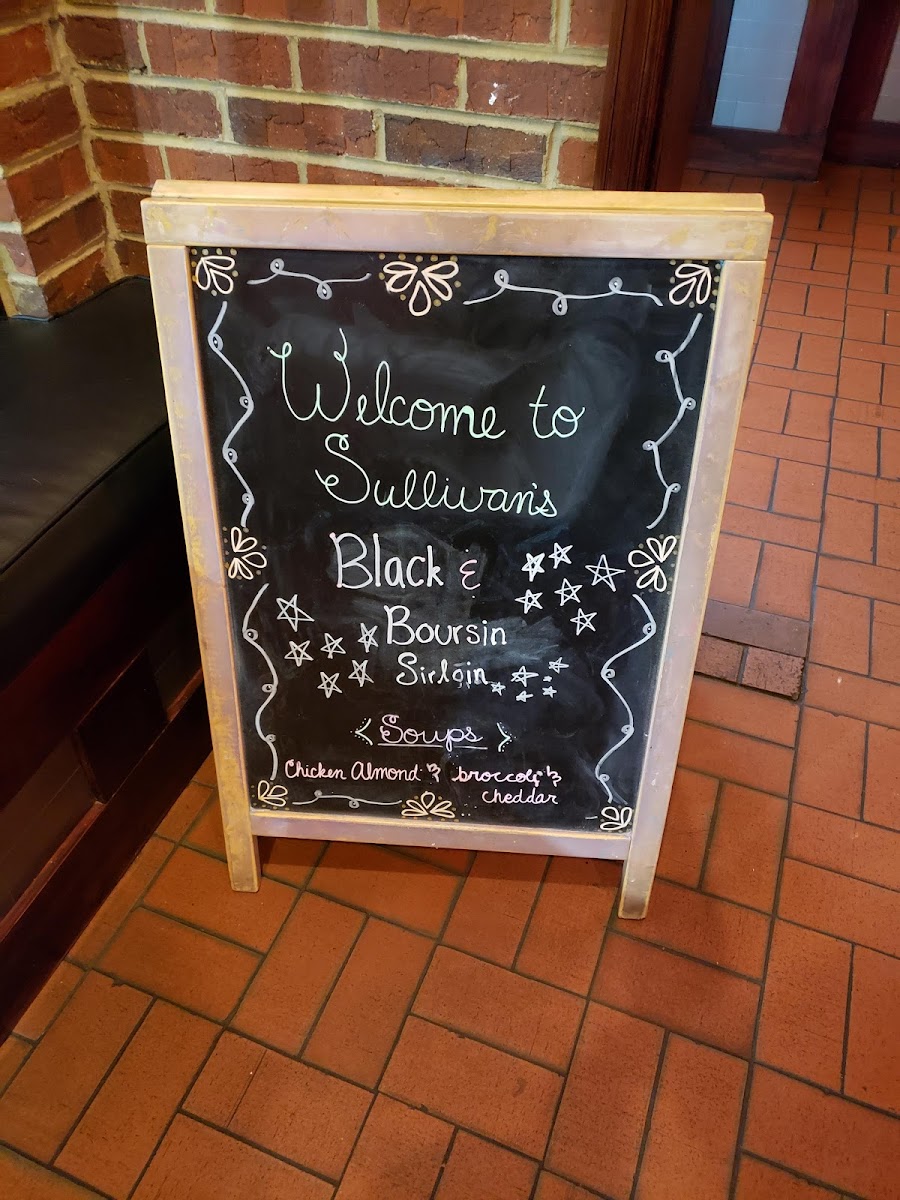 Sullivan's Fine Food Menu-1